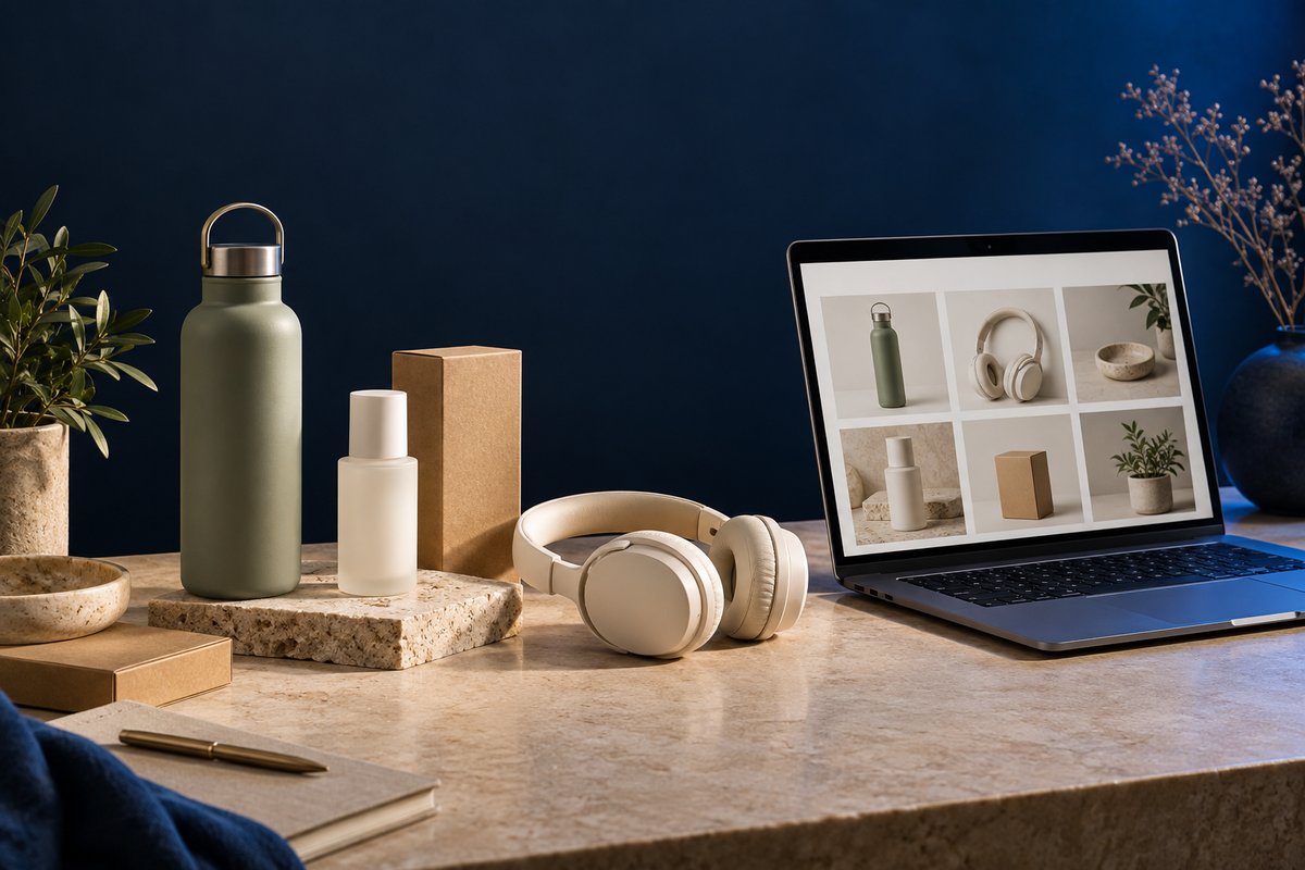 Online product catalog, packaging and ecommerce workspace